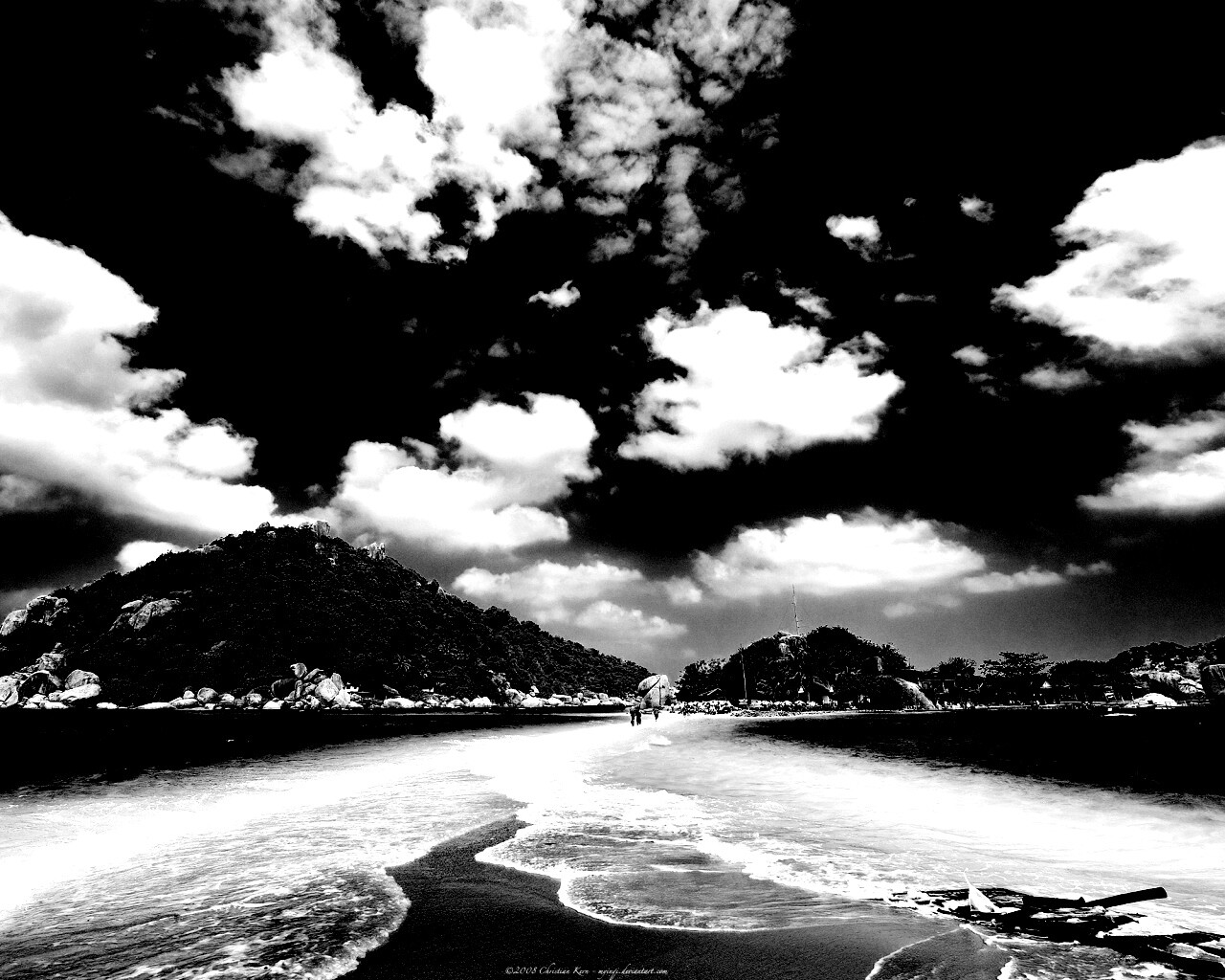 Двойное море обои