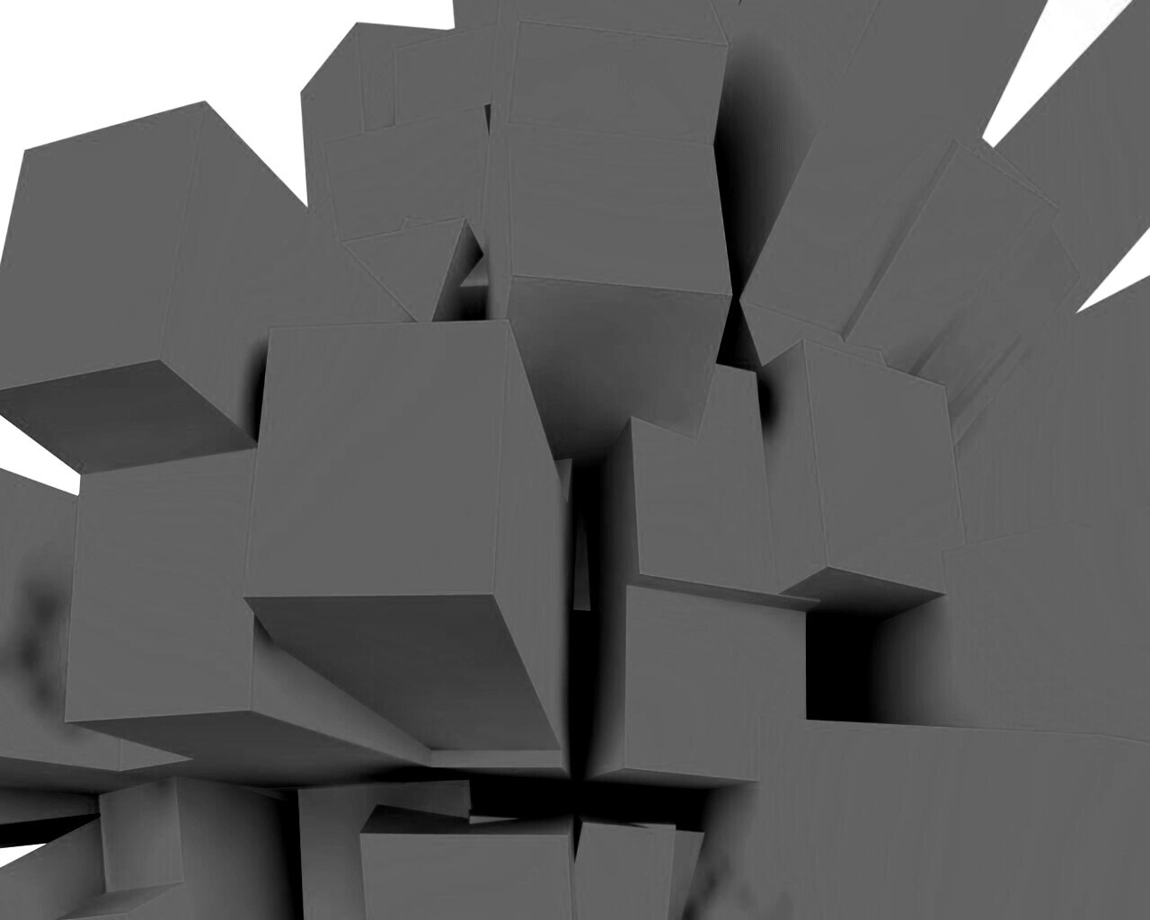 Синие кубы обои