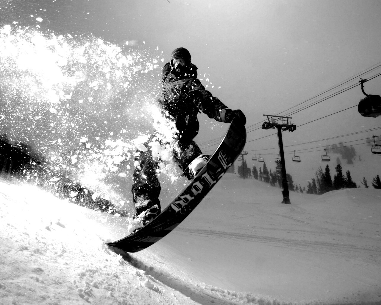 Сноубордист обои