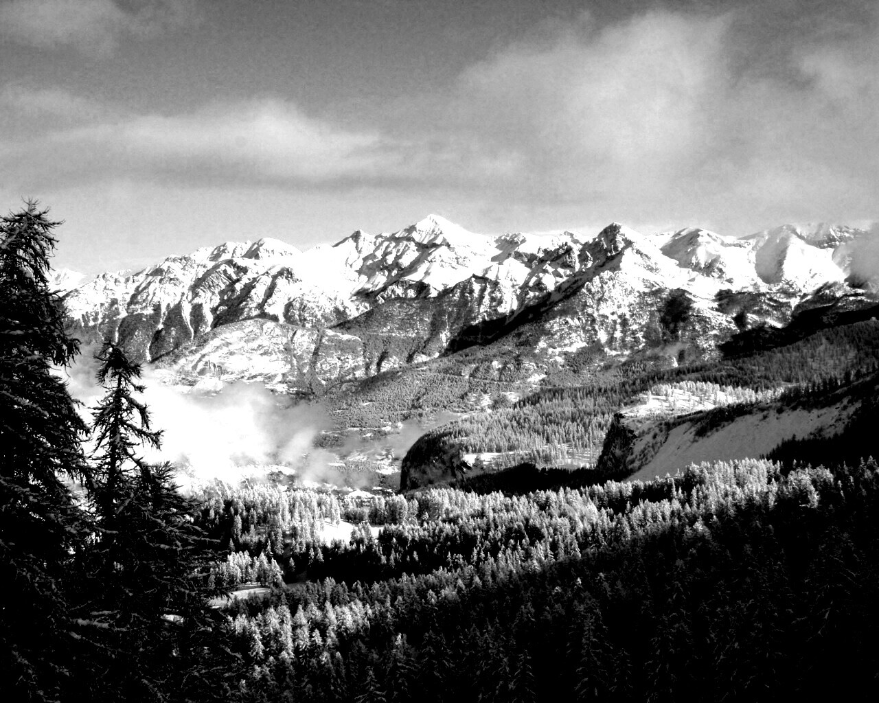 Горный пейзаж обои