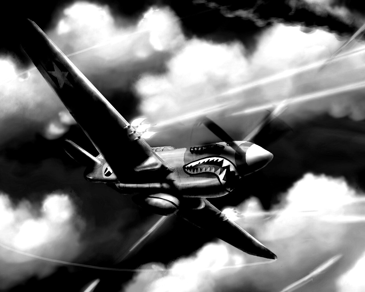 Истребитель акула обои