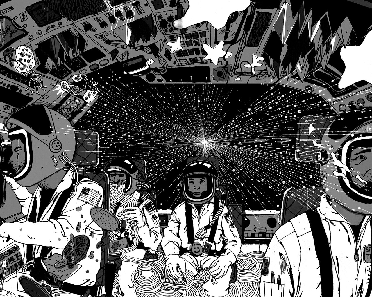 Упоротые космонавты обои