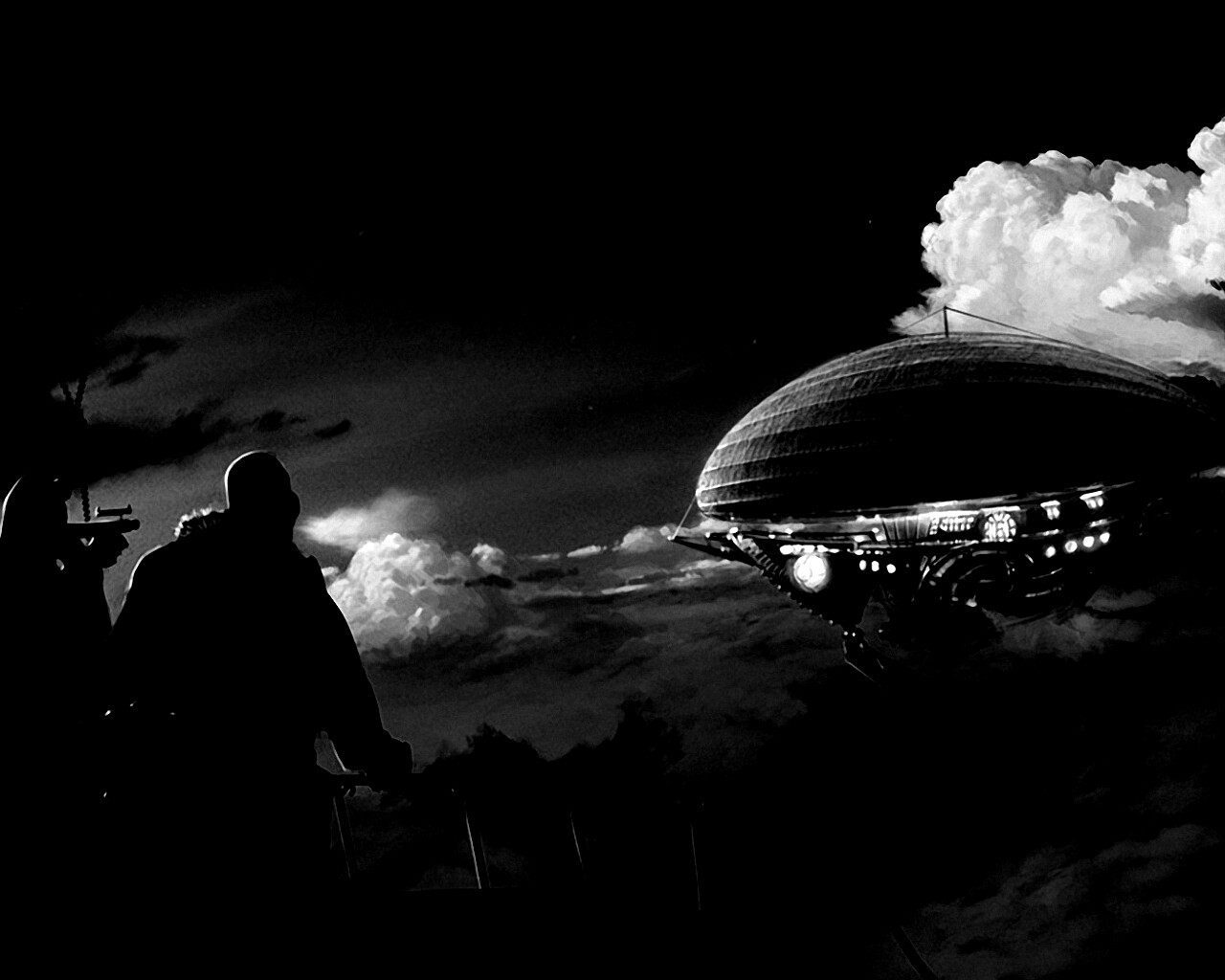 Инопланетный дирижабль обои