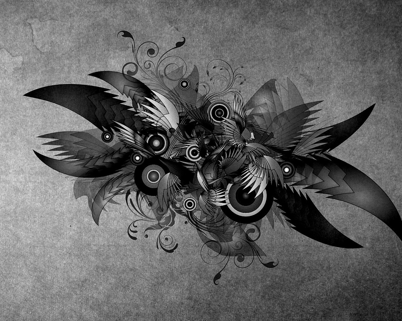 Перья и круги обои