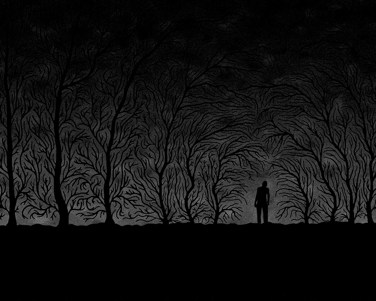 Смыкающиеся деревья обои