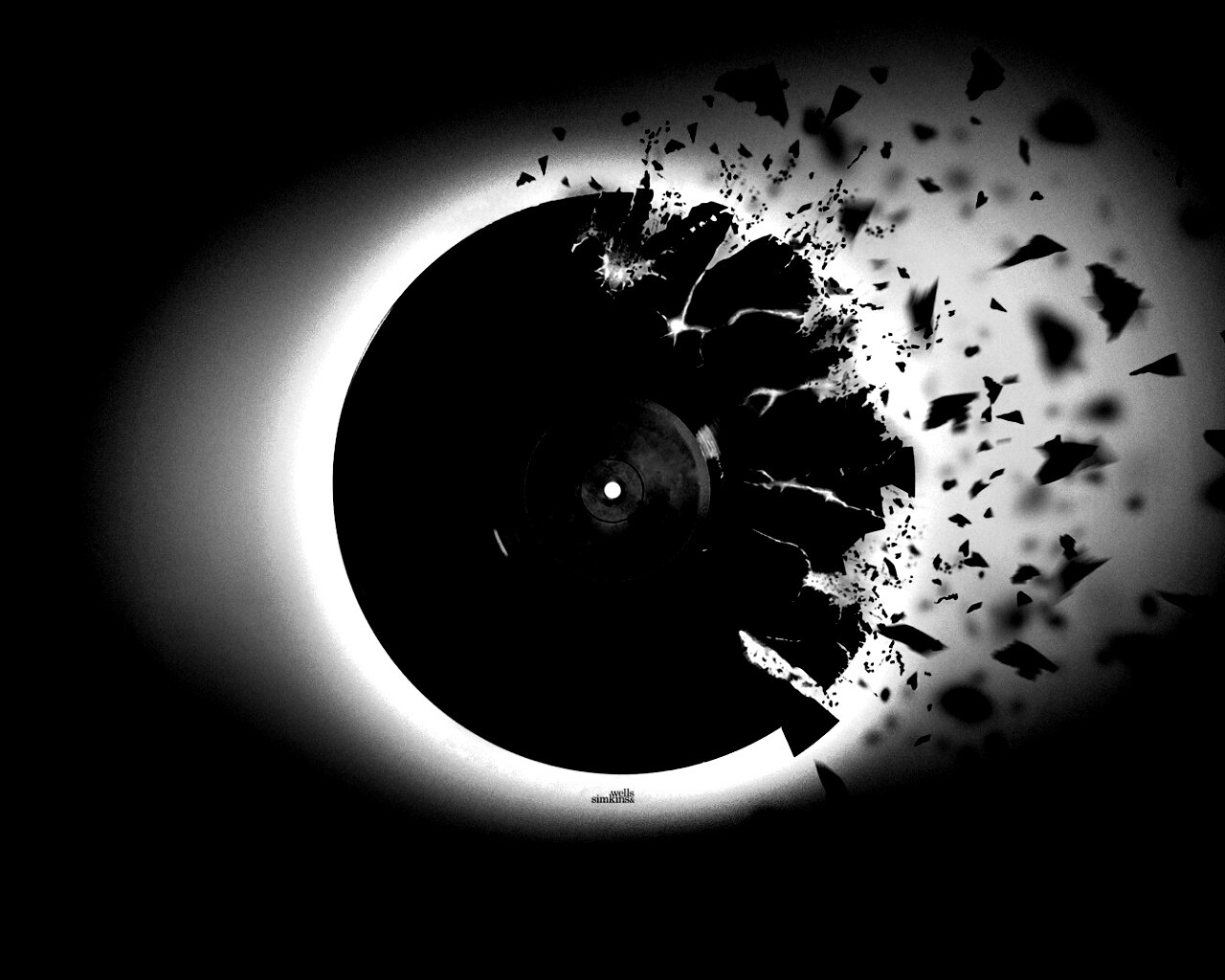 Разрывающийся винил обои