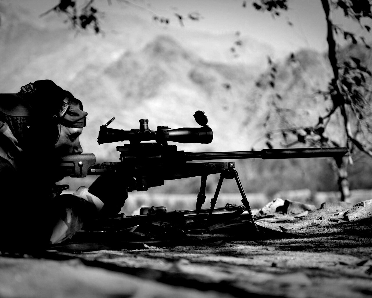Стрелок в засаде обои