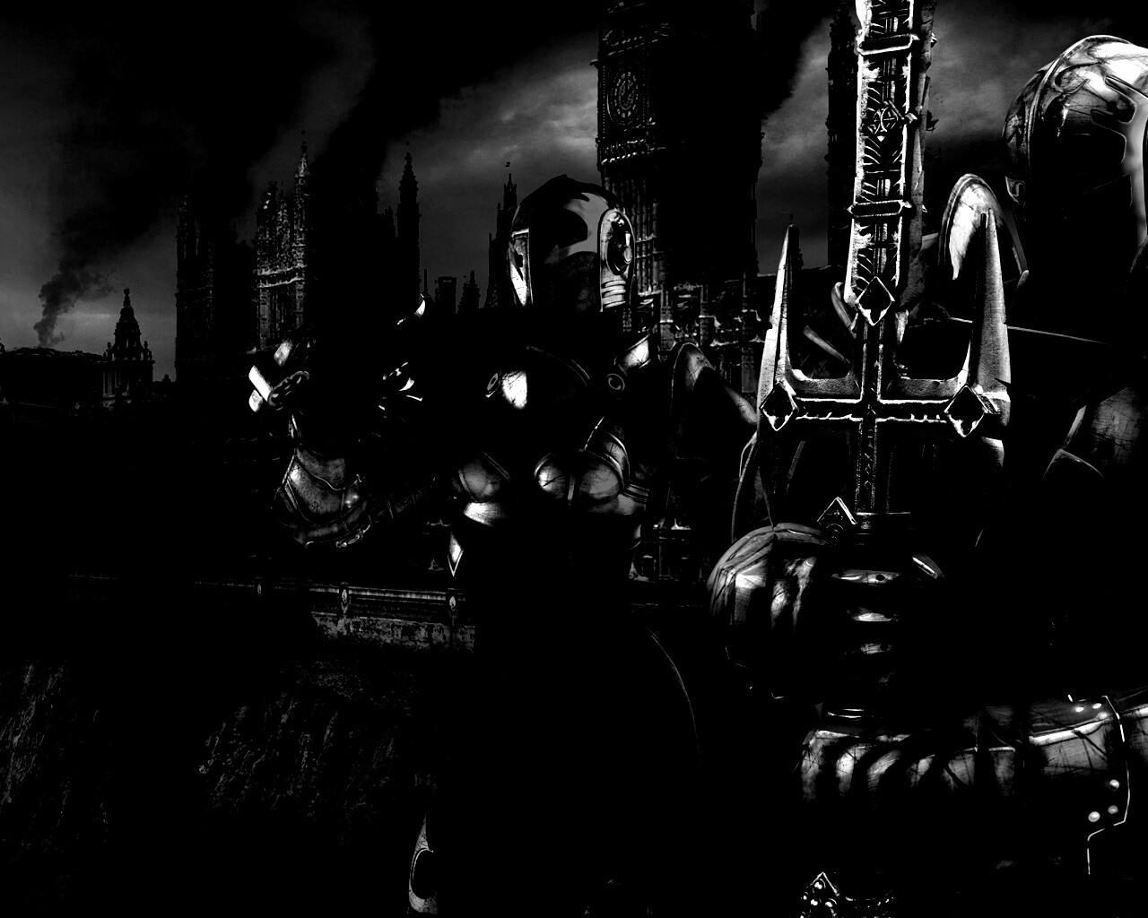 Постапокалиптический Лондон из игры обои