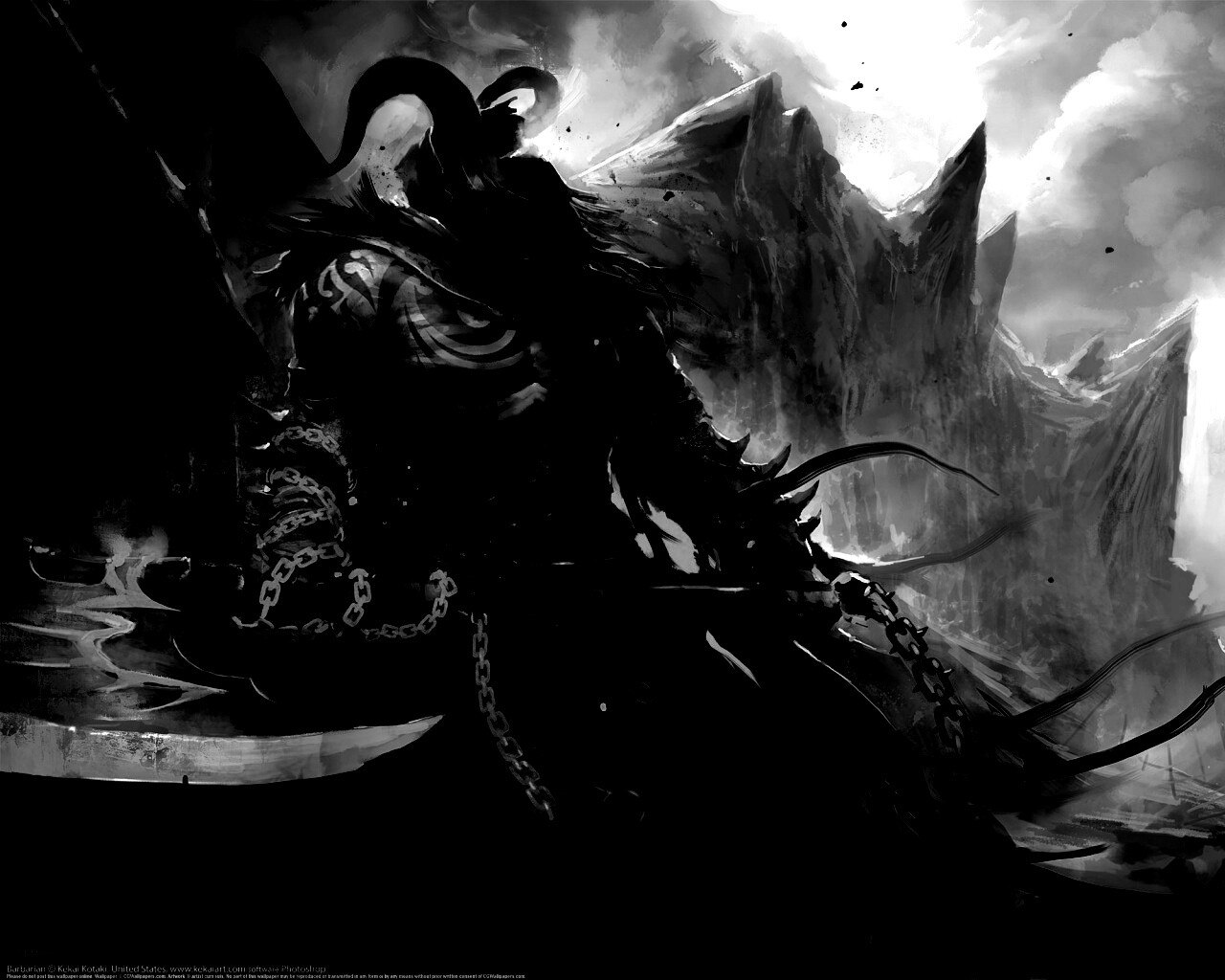 Демон с топором обои