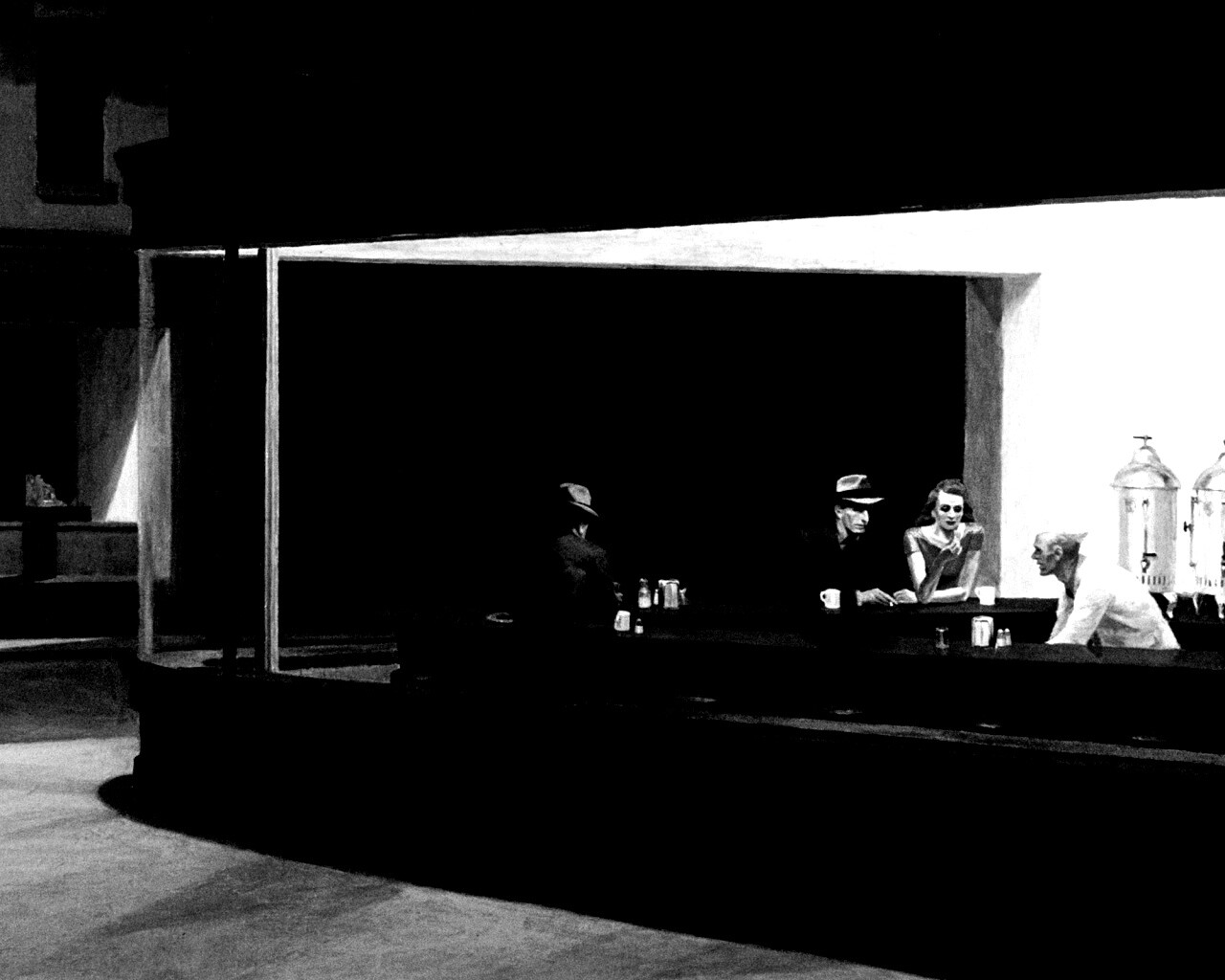 Ночное кафе обои