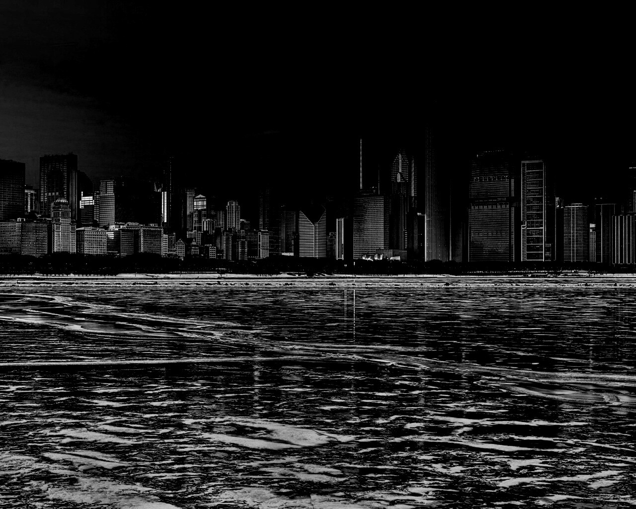 Зима в мегаполисе обои