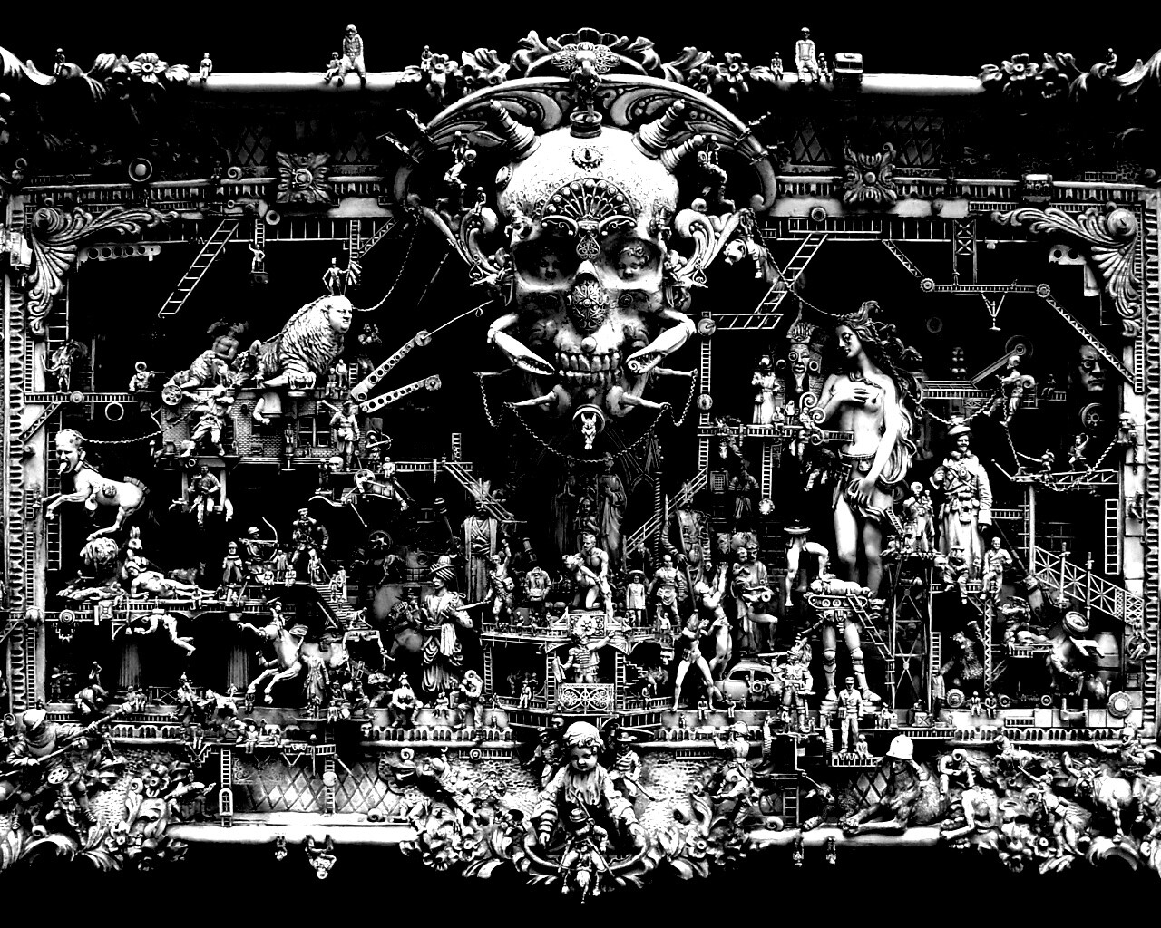 Адская скульптура обои