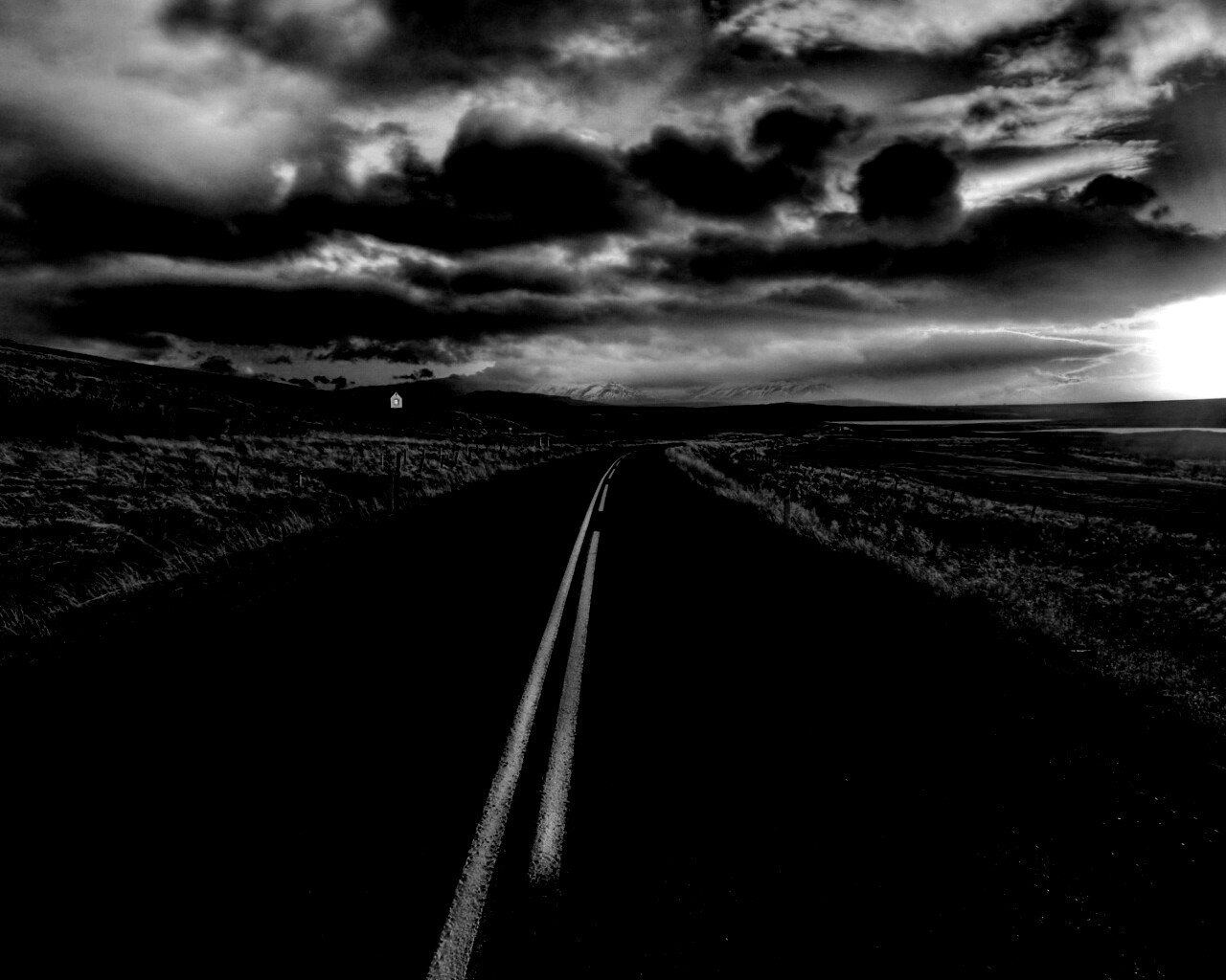 Пустая дорога обои