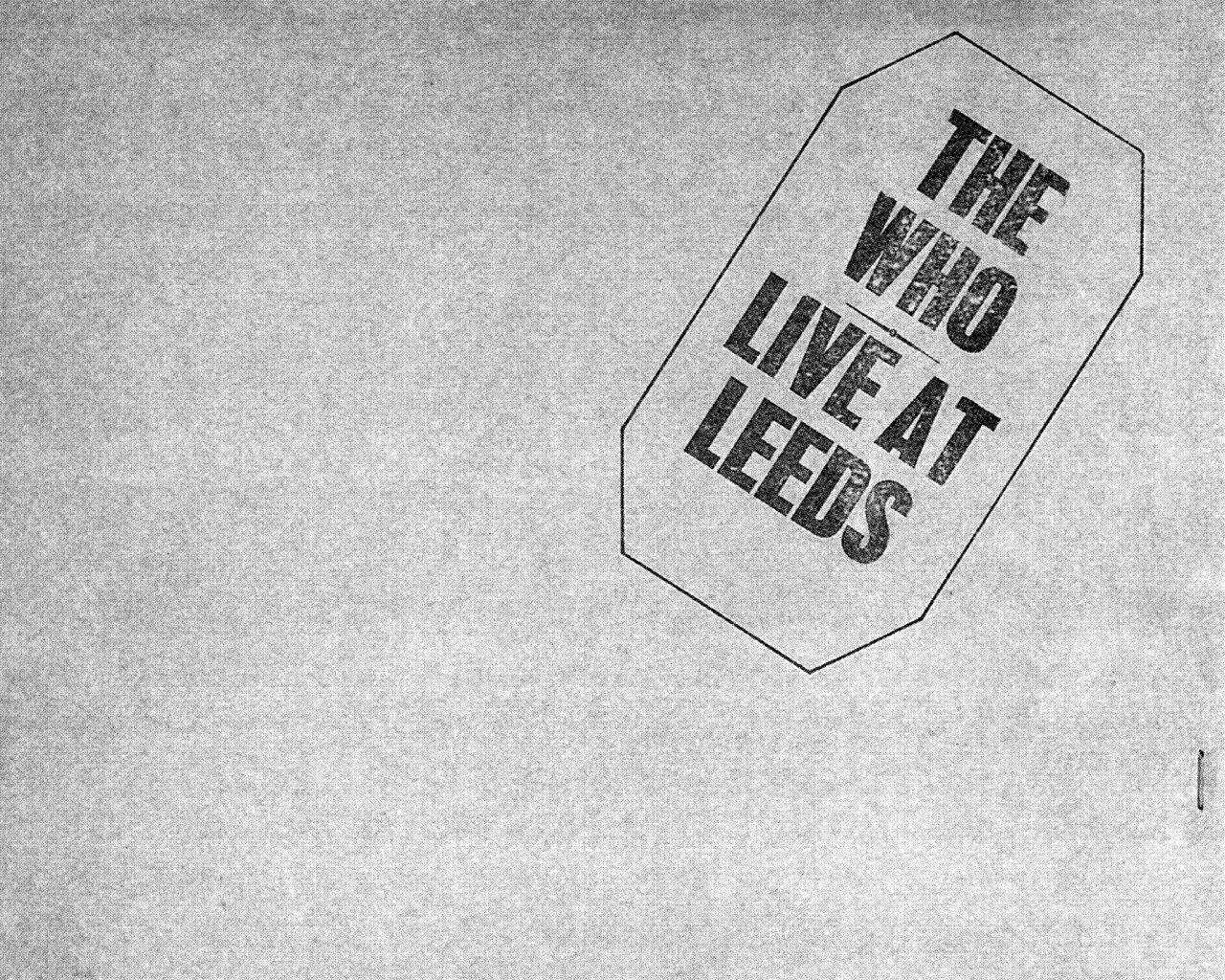 The who live at leeds обои