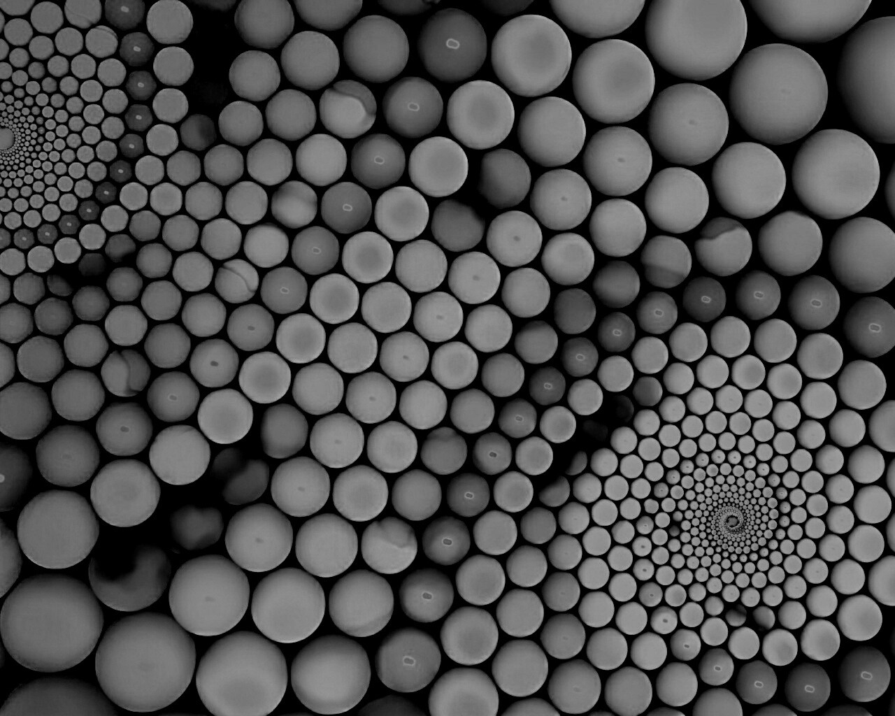 Радужные спирали из шариков обои