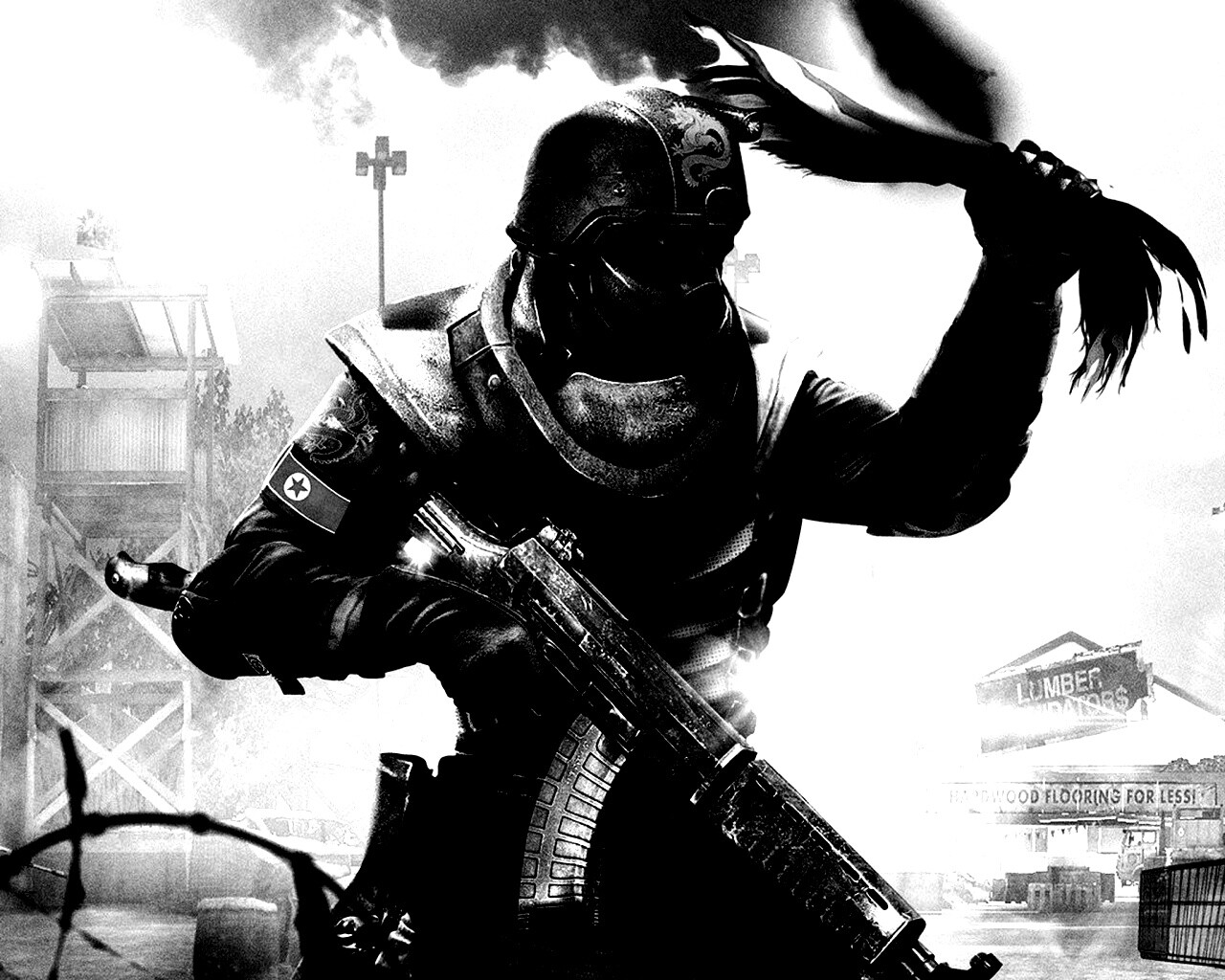 Китайский солдат жжет американский флаг обои