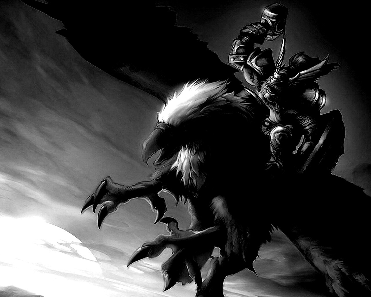 Грифоний всадник обои