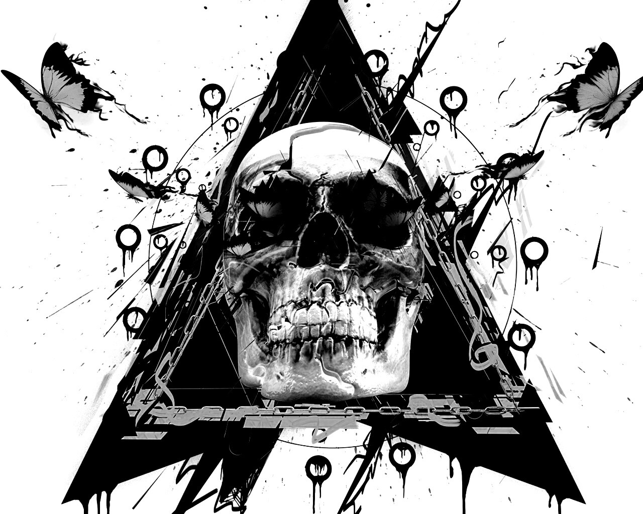 Гламурный череп обои