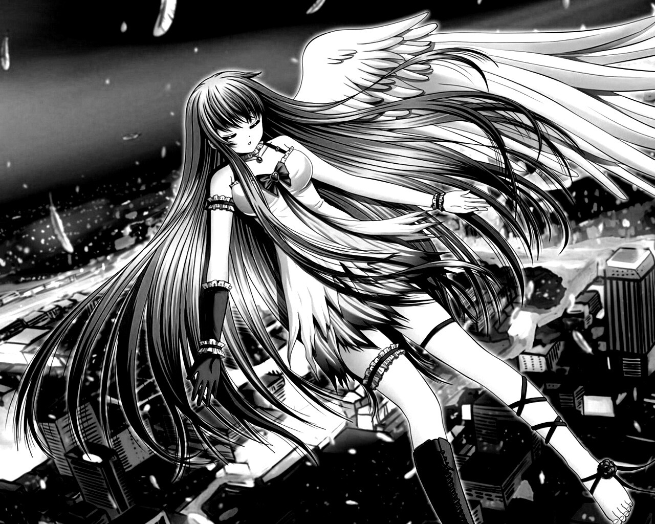 Неопознанная девушка из аниме обои