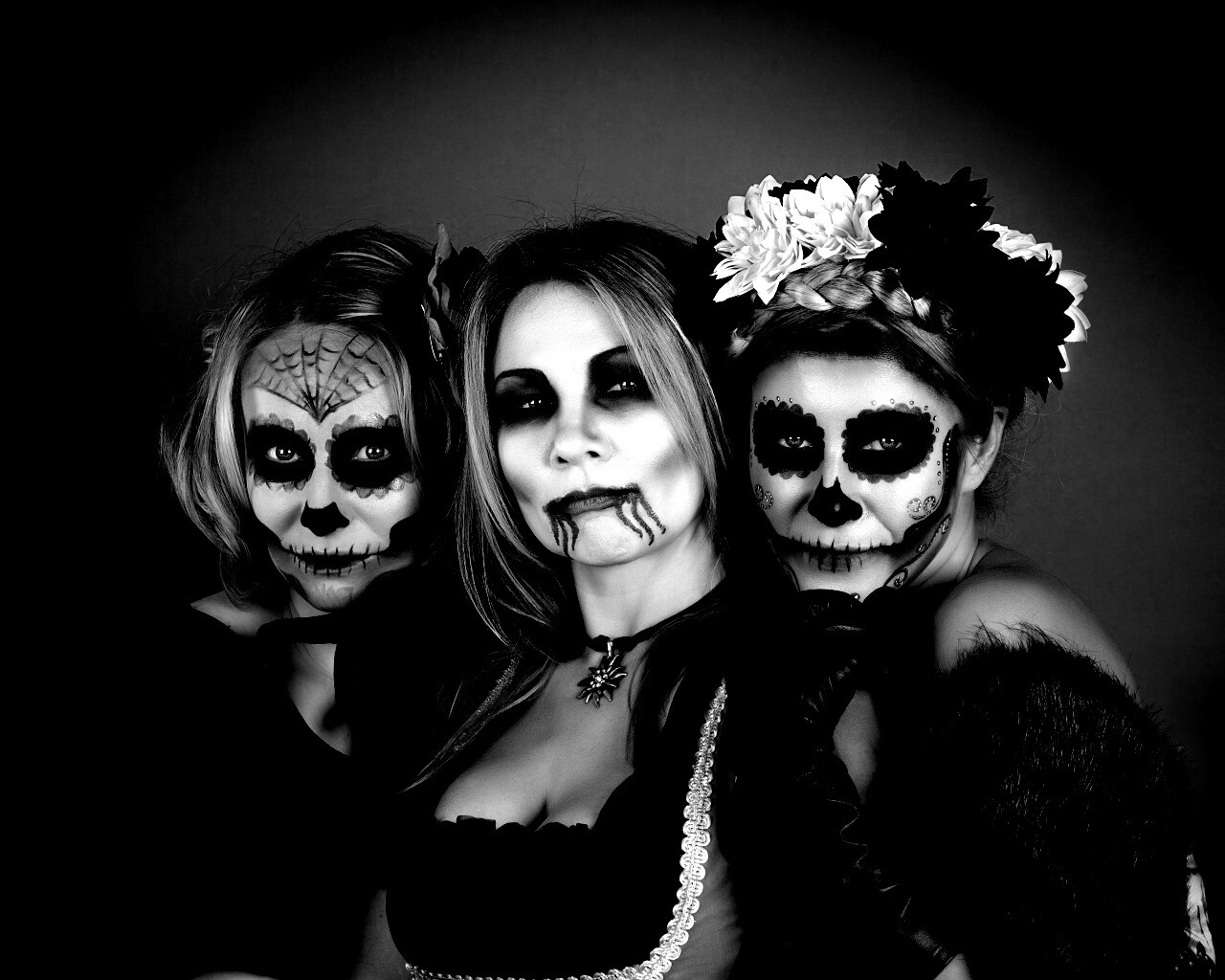 Макияж на хэллоувин обои