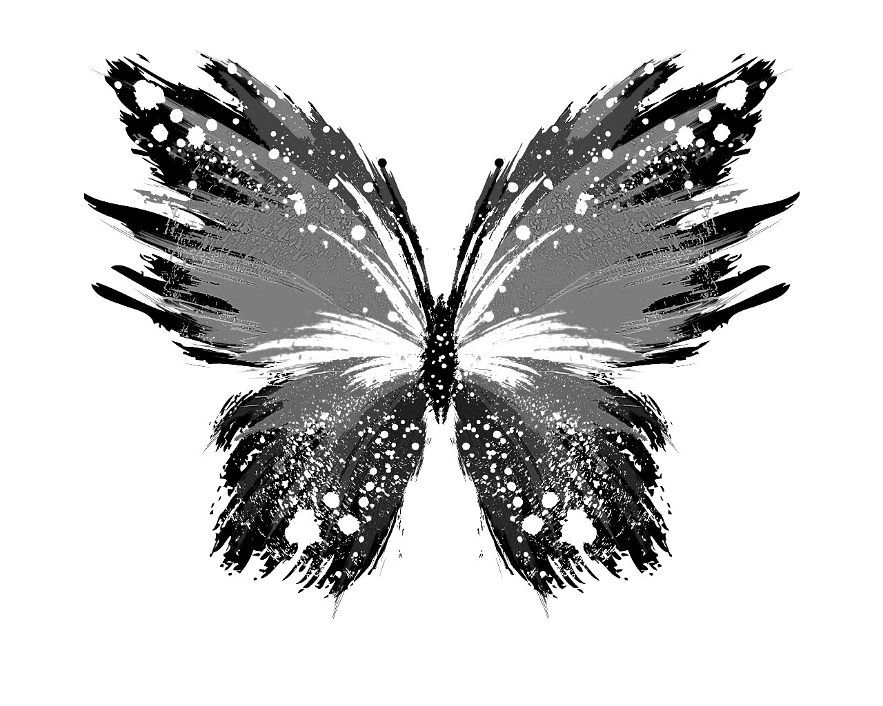 Нарисованная бабочка обои