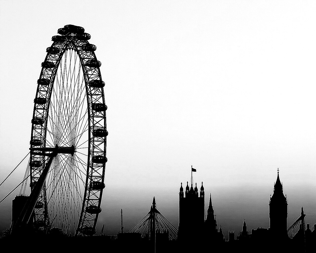 Силуэт Лондона обои