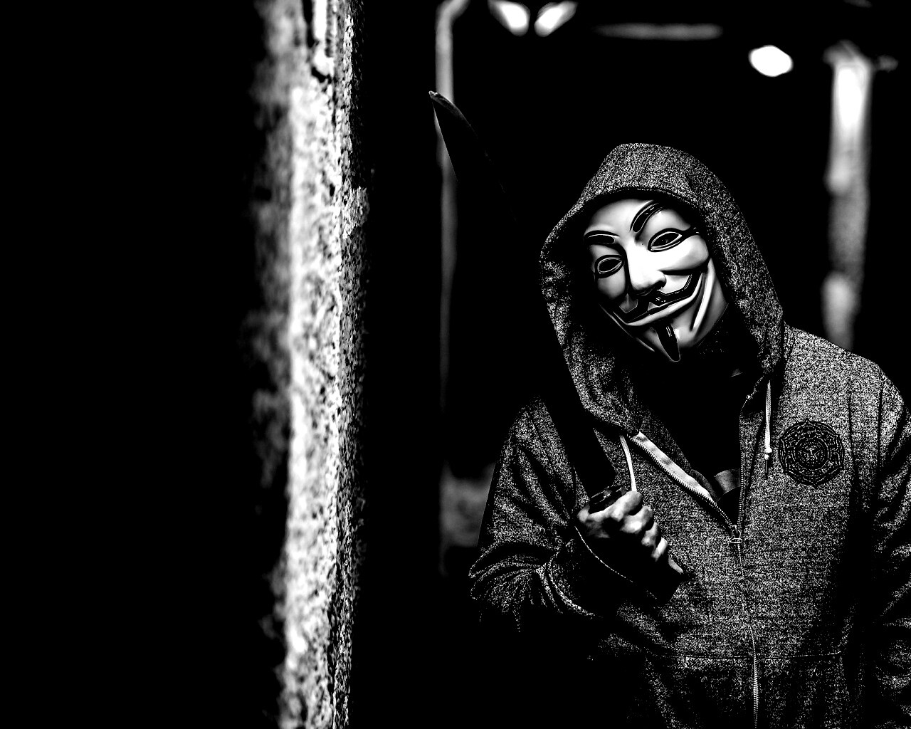 Человек в маске анонимуса обои