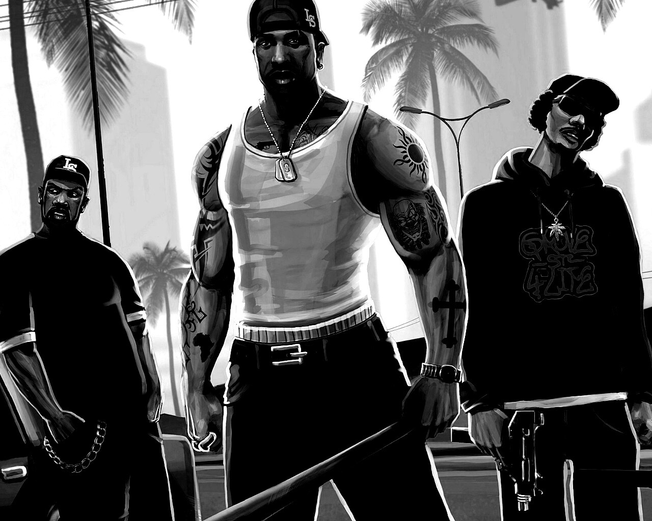 Герои с Грув стрит обои