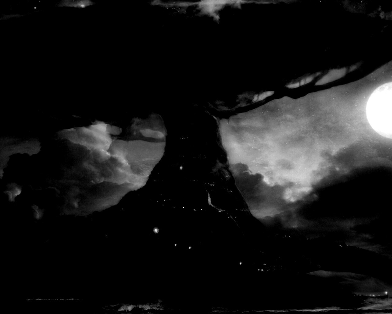 Дерево-город обои