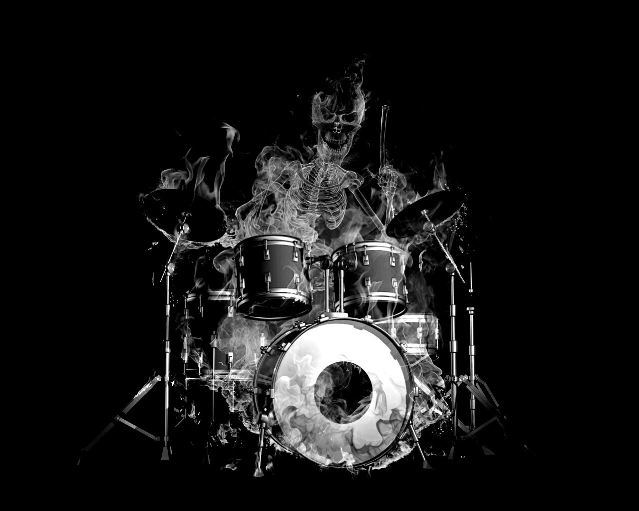 Огненный барабанщик обои