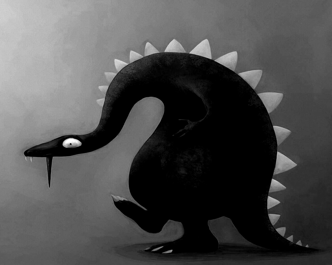 Рисованый динозавр обои