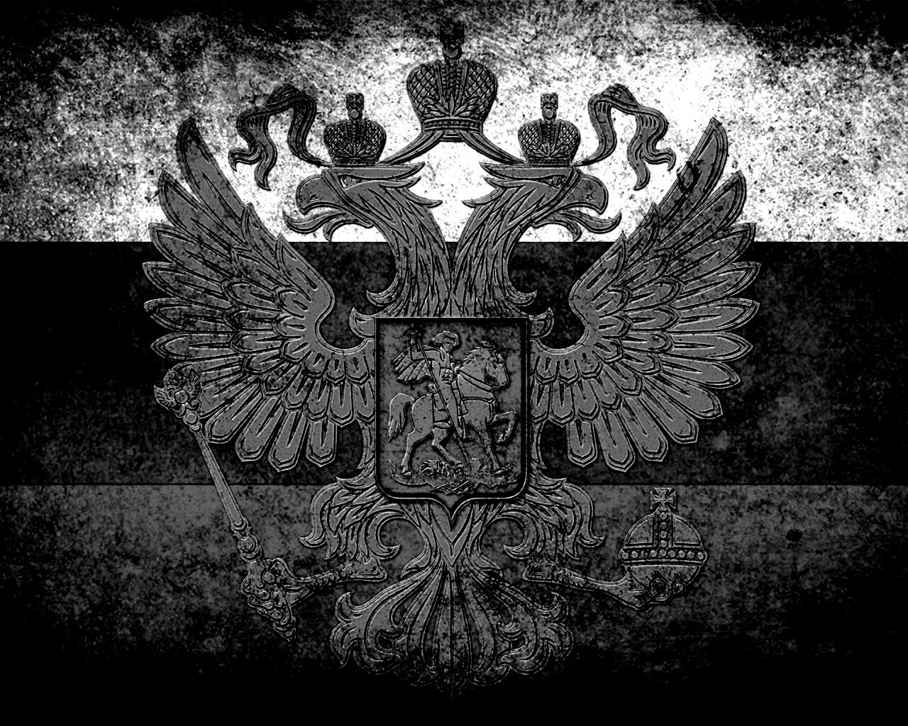 Флаг России в стиле гранж обои