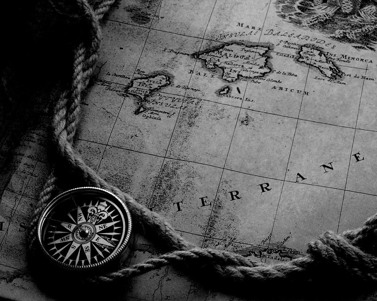 Старинная карта обои