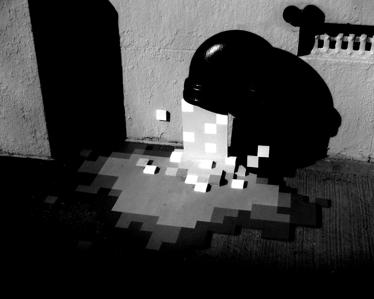 Пиксельный поток обои