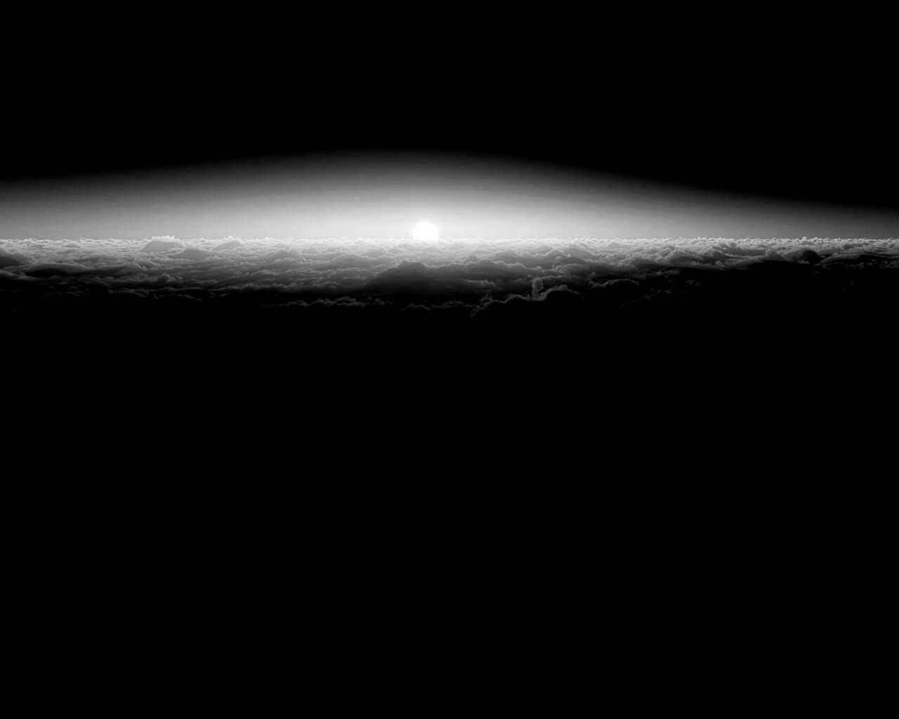 Закат над облаками обои