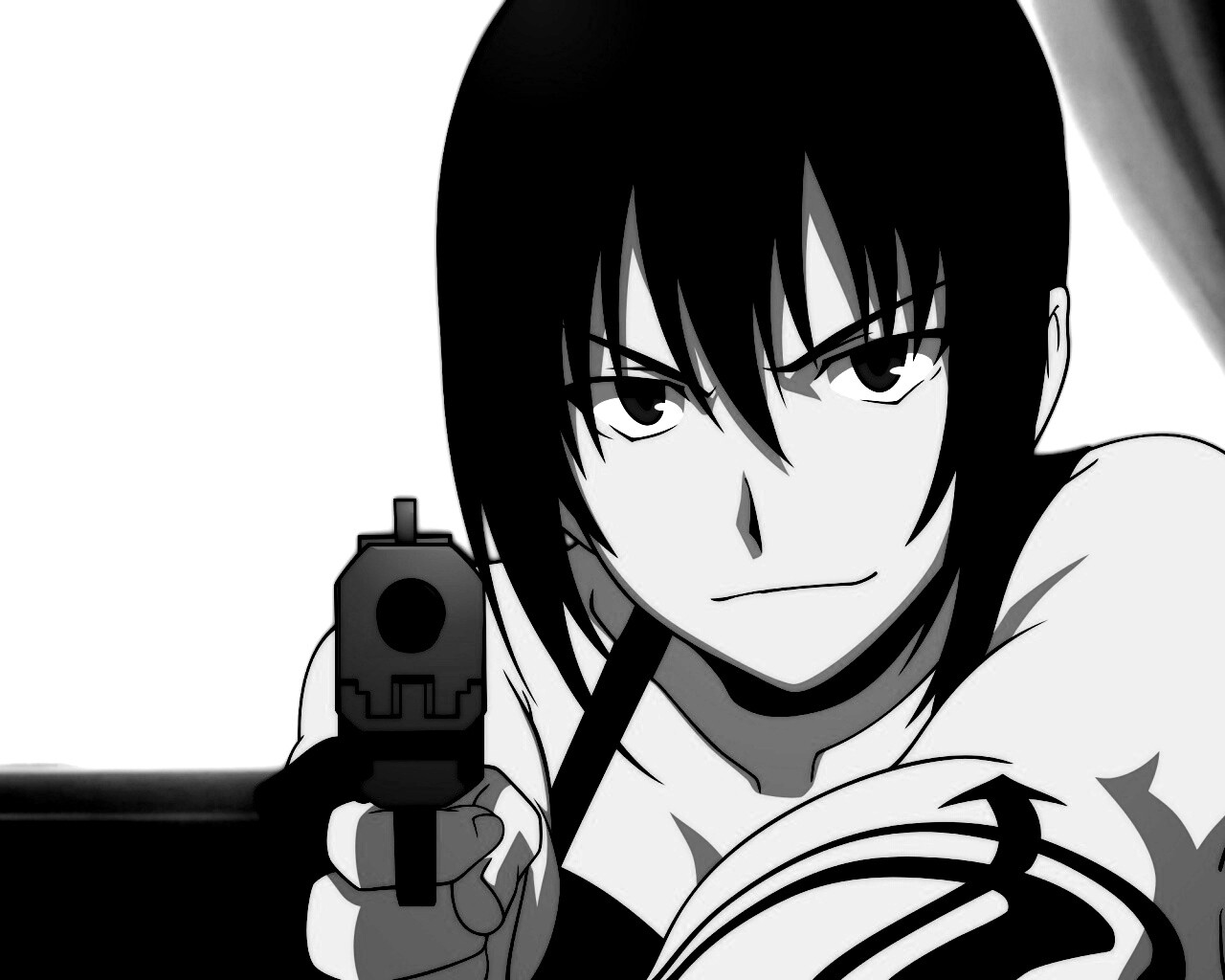 Девушка с пистолетом обои