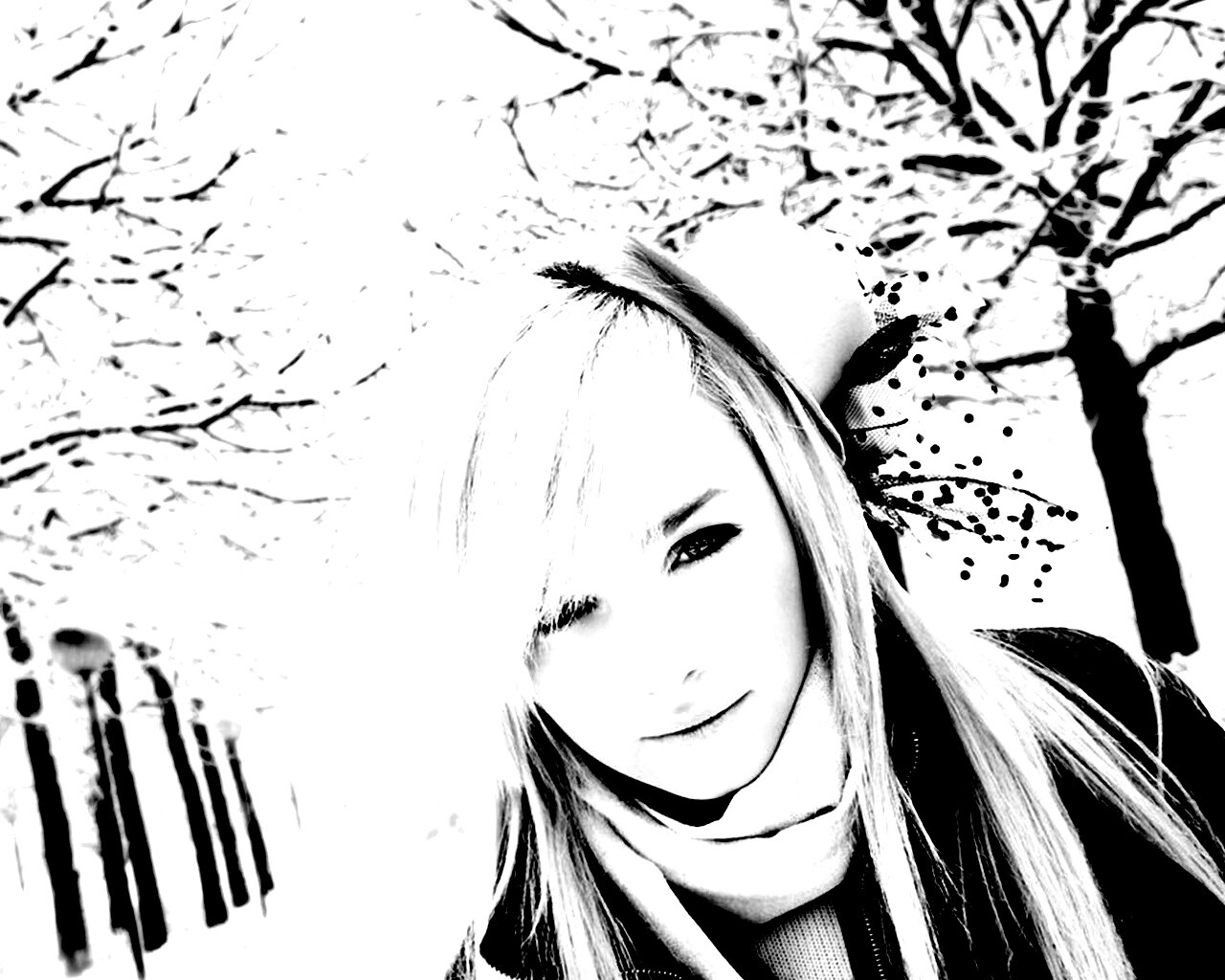 Девушка в белом обои