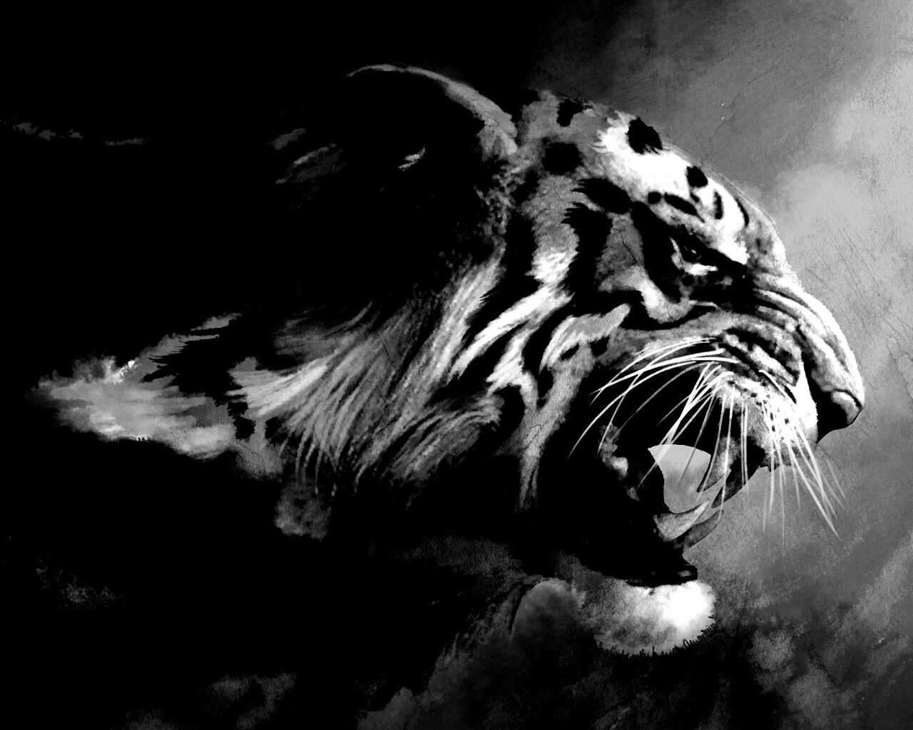 Картина с тигром обои