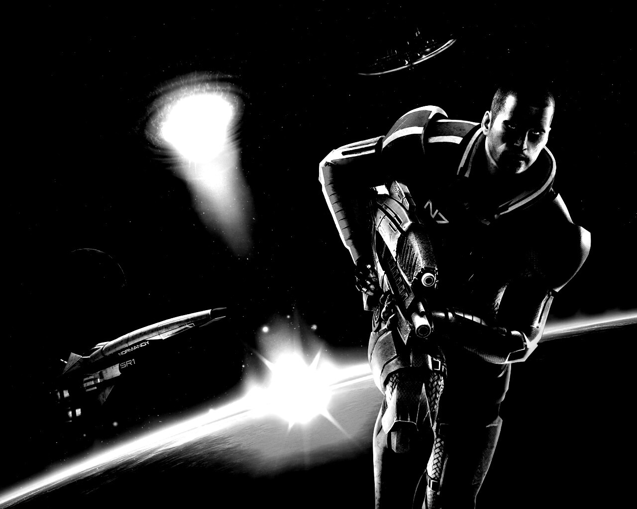 Шепард из вселенной Mass Effect обои