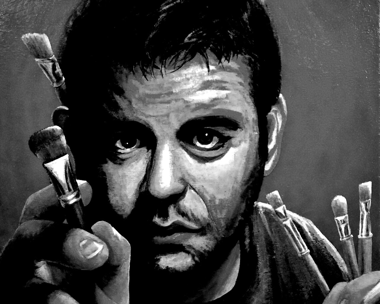 Нарисованный художник обои