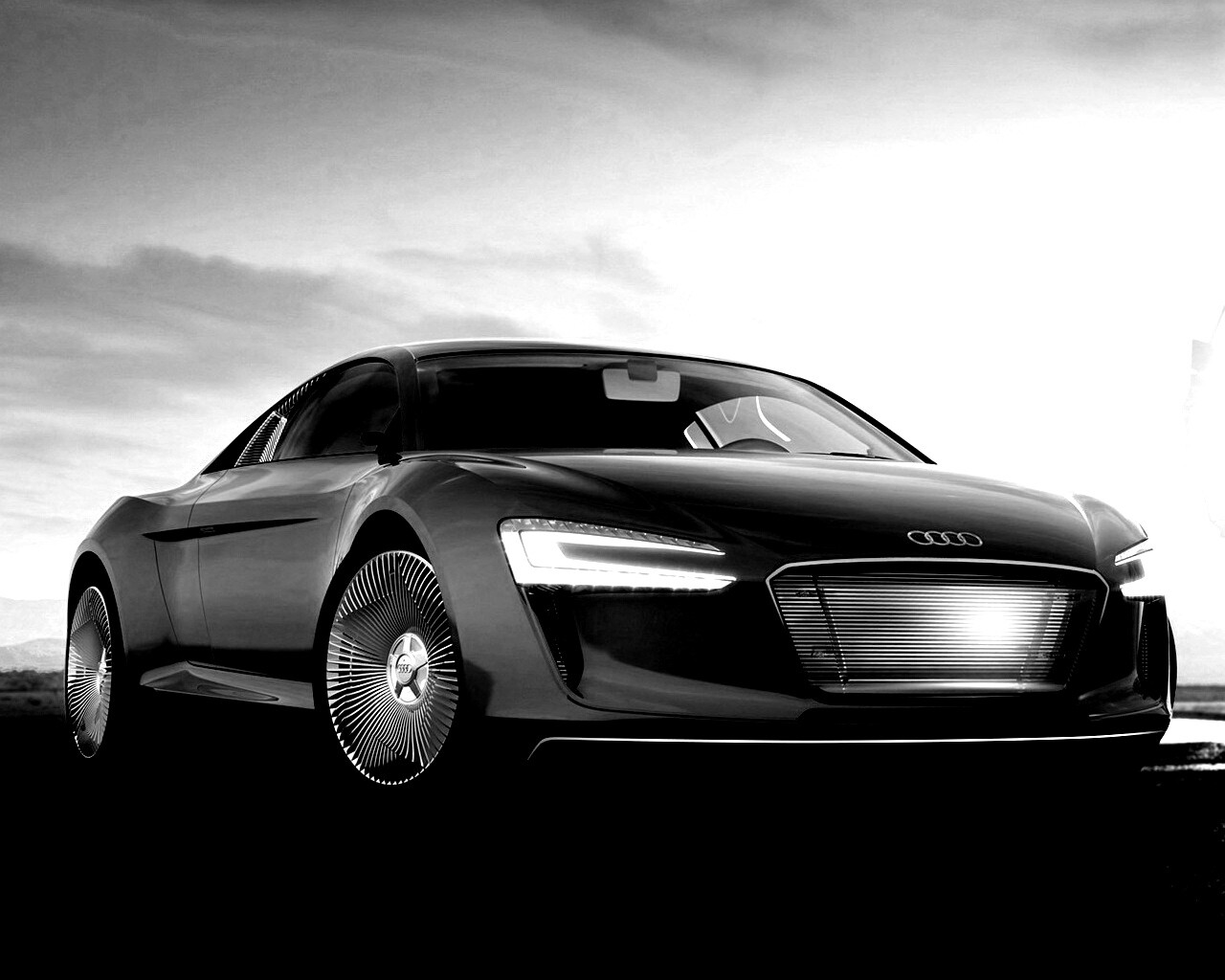 Красный автомобиль Audi обои