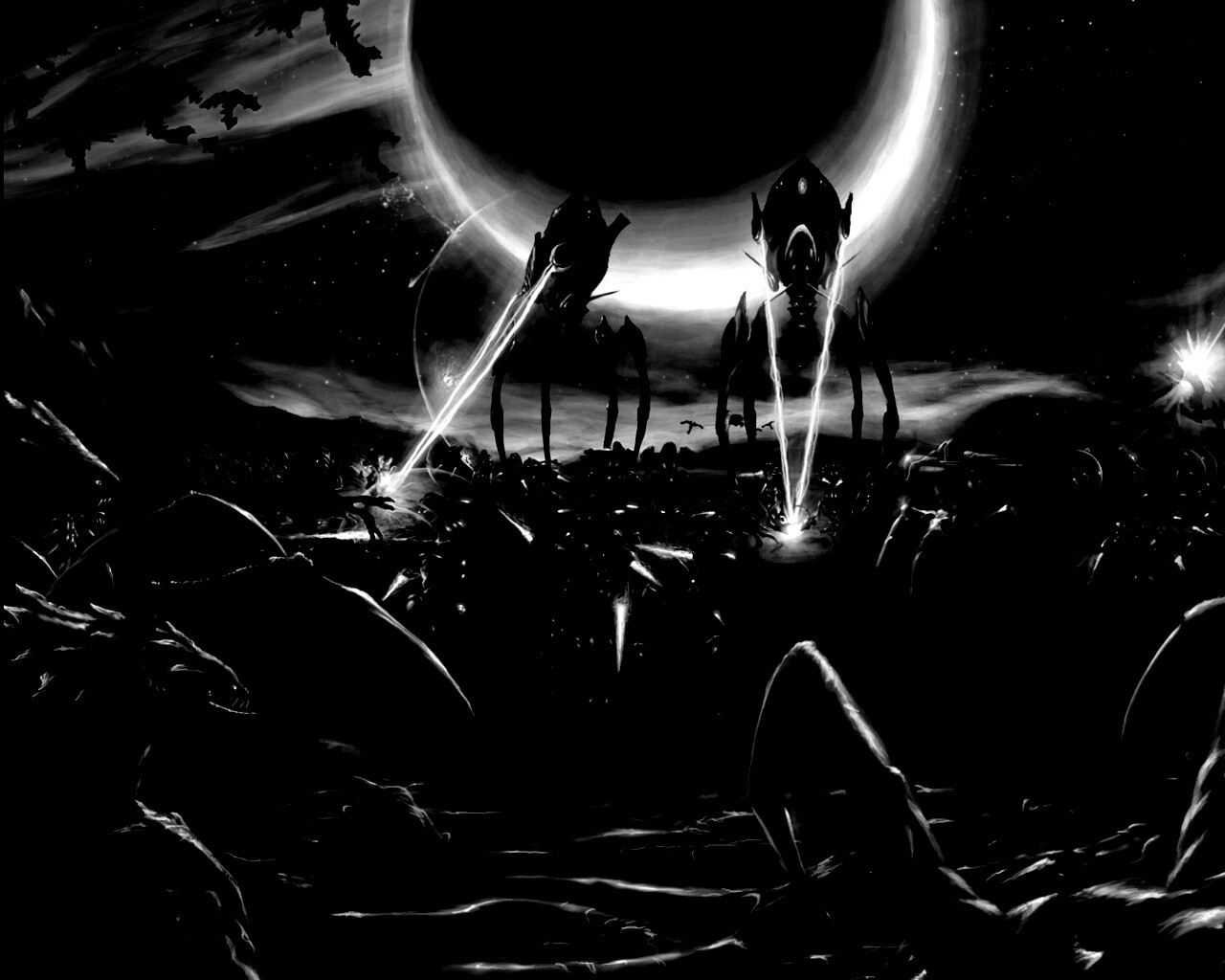 Протосы против зергов обои