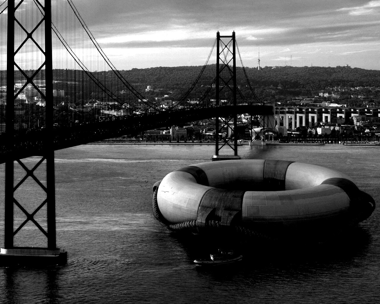 Огромный спасательный круг обои