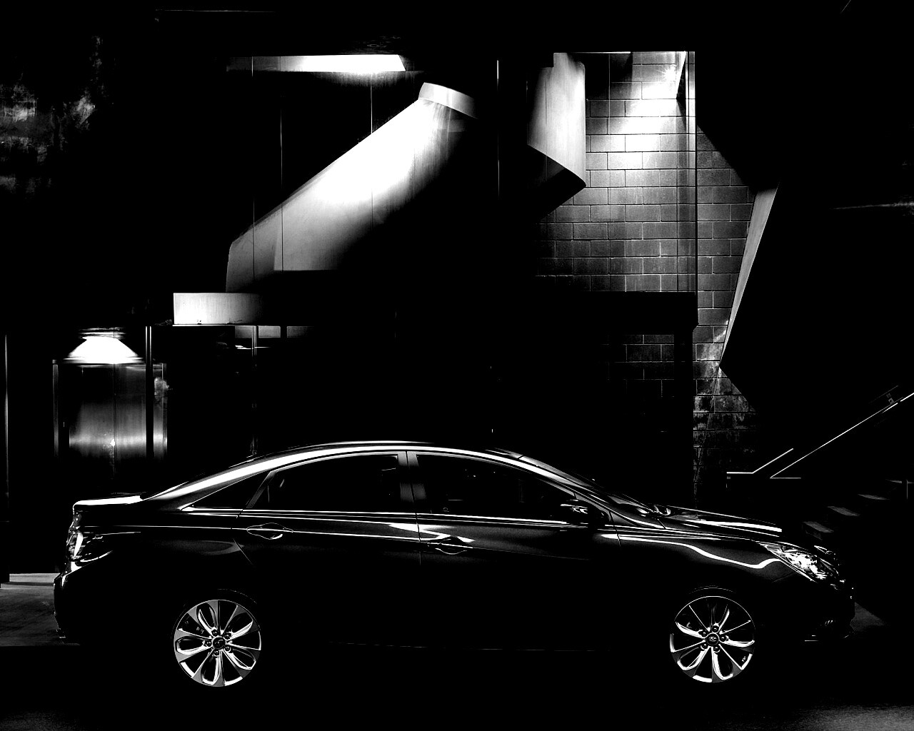 Красный хёндай солярис обои