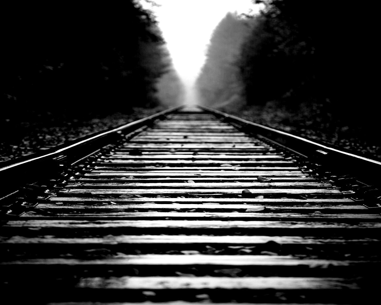 Железная дорога после дождя обои