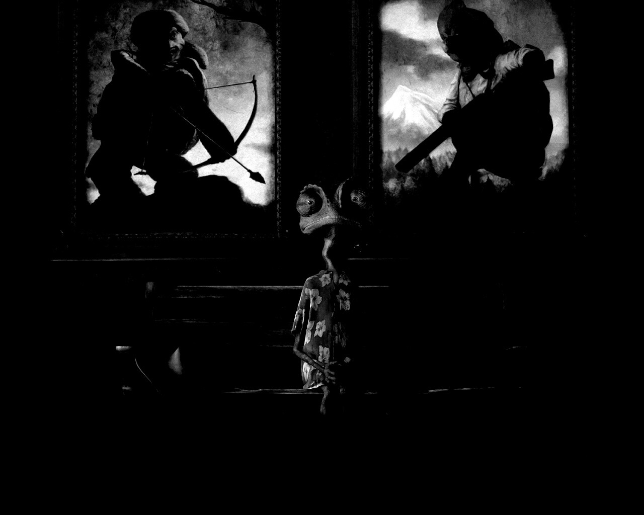 Ранго между двух картин обои