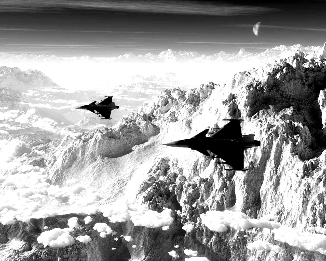 Самолёты в горах обои