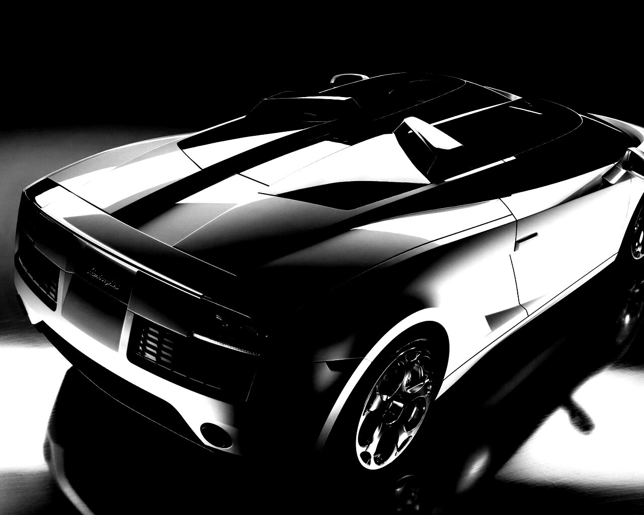 Светло-Серый Lamborghini (Сзади) обои