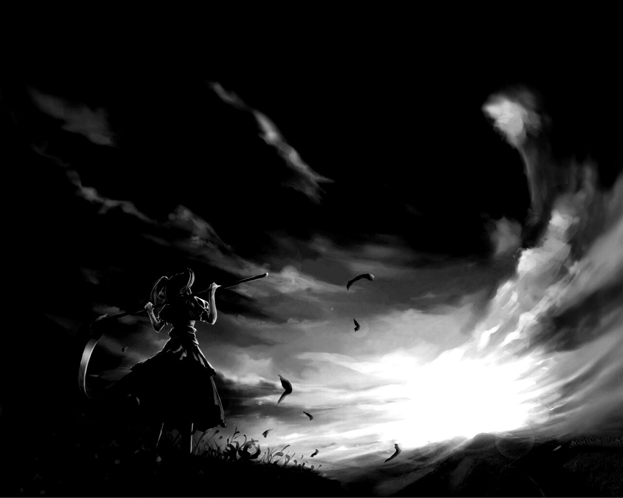 Девушка с косой обои