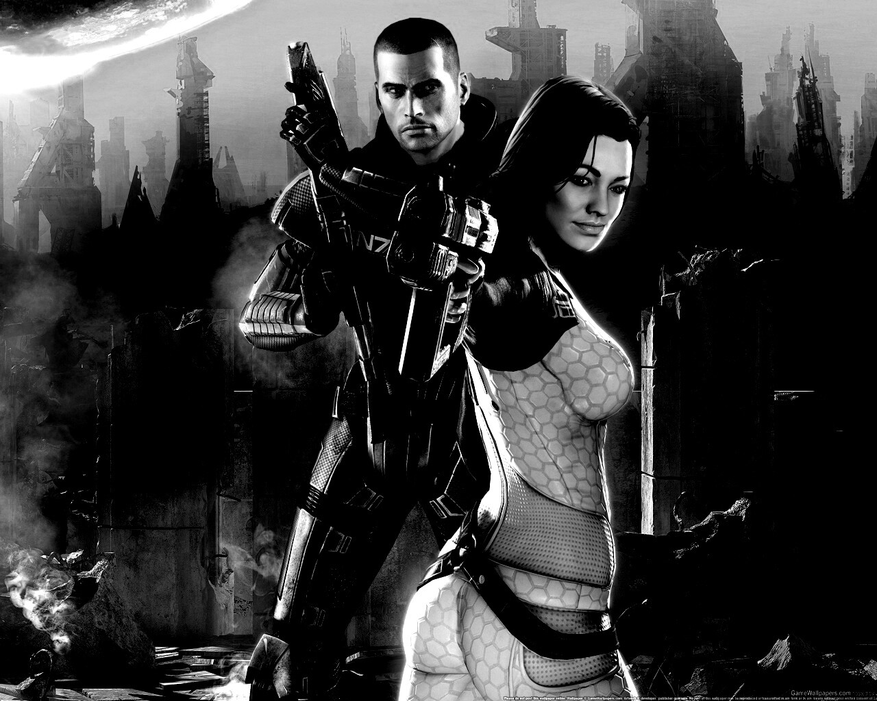 Шепард и Миранда обои